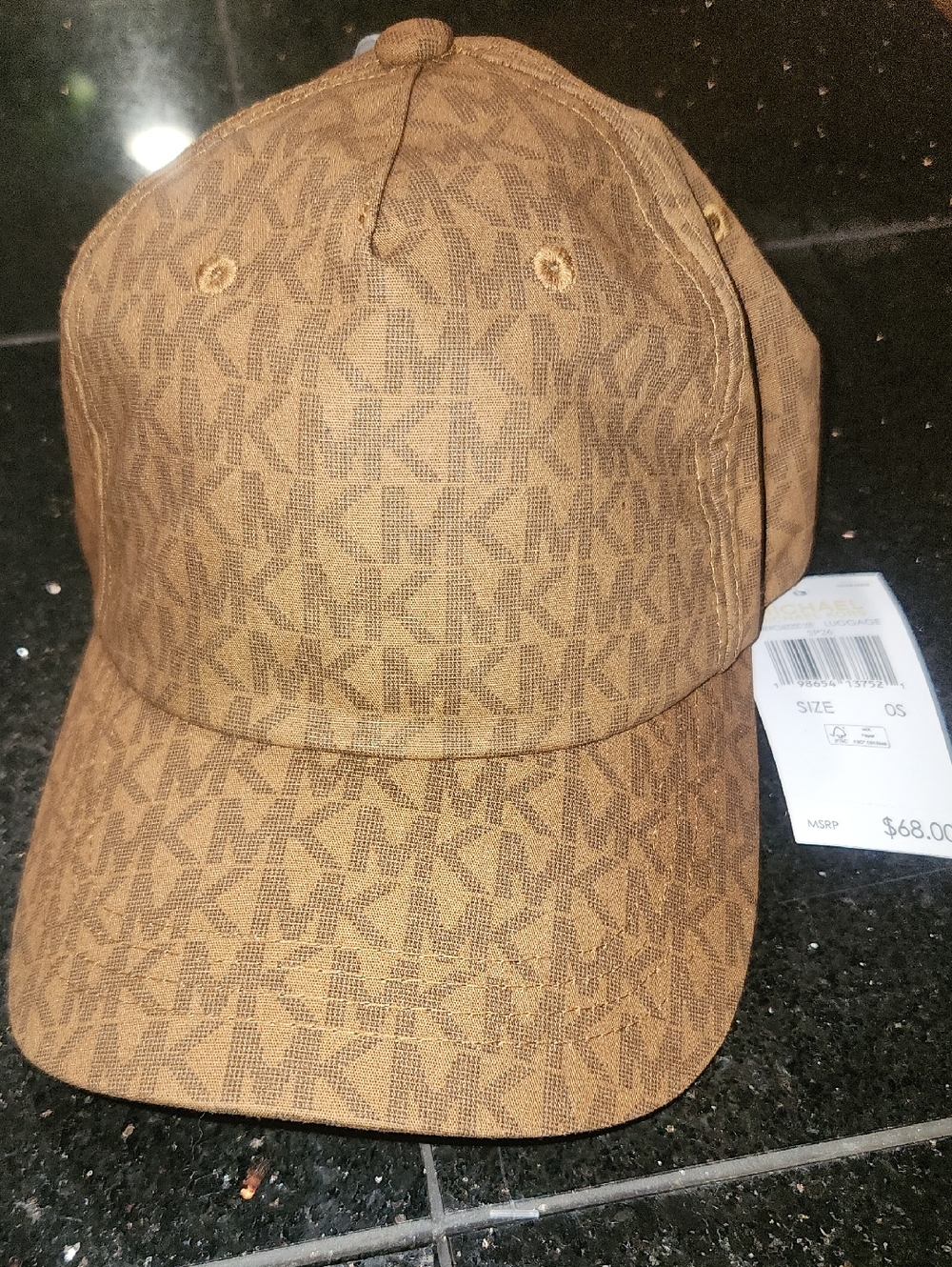 Michael Kors Monogram Brown Baseball Cap